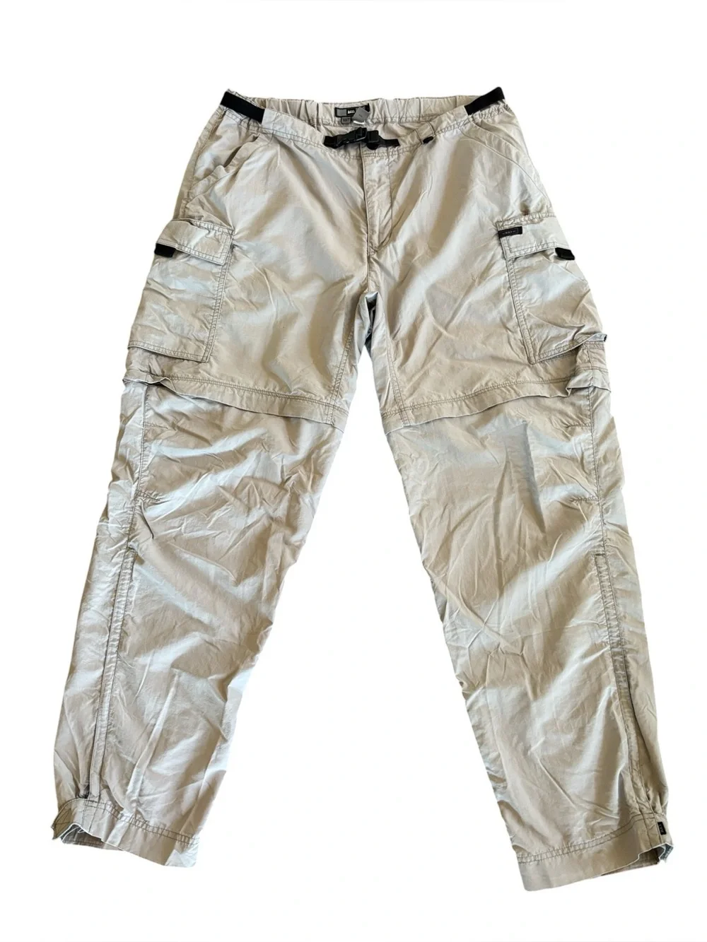 REI UPF 50+ Tan Convertible Hiking Cargo Pants / Shorts Size 14 - Picture 1 of 5